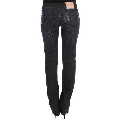 John Galliano Blue Cotton Bootcut Jeans