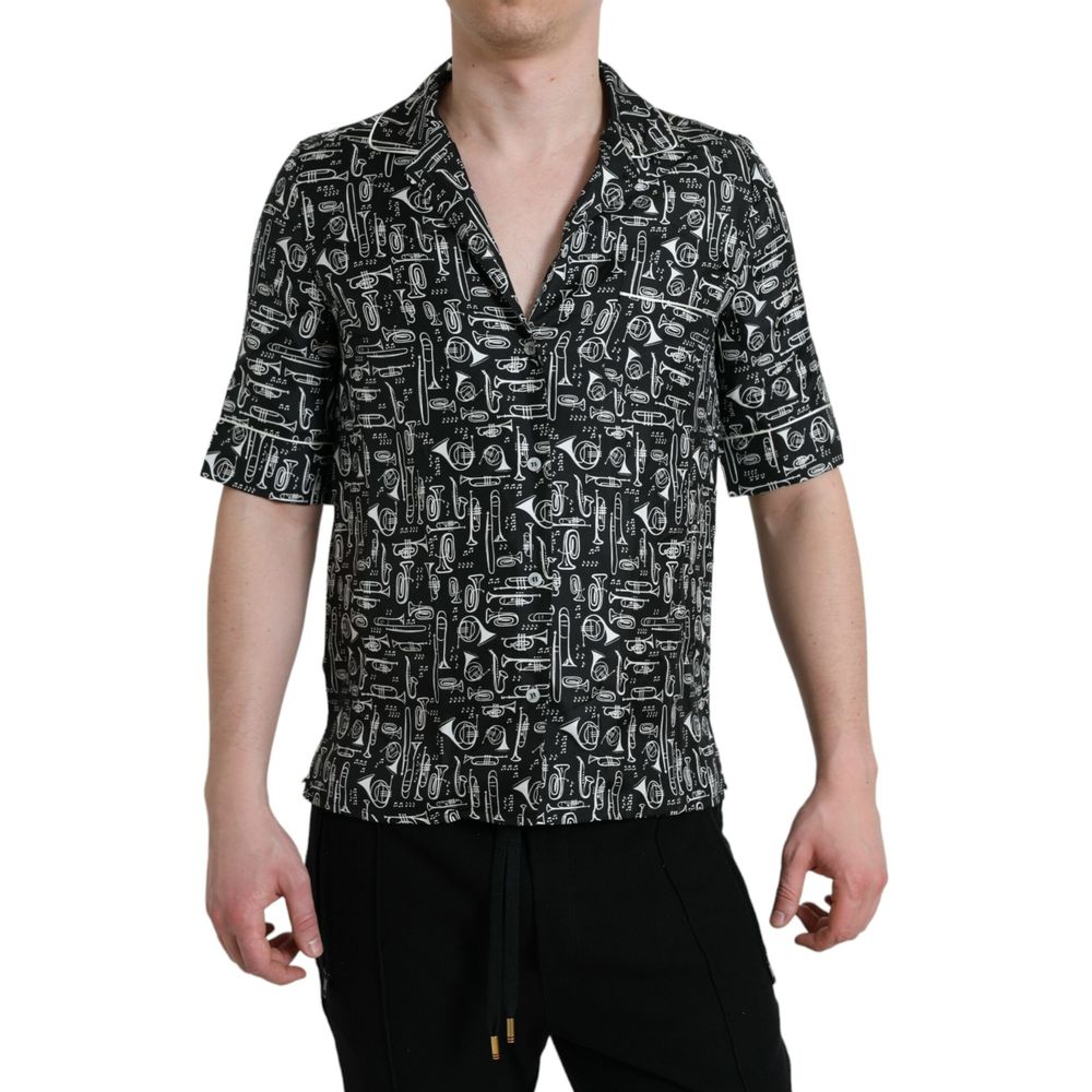 Dolce &amp; Gabbana Zwart Zijden T-shirt