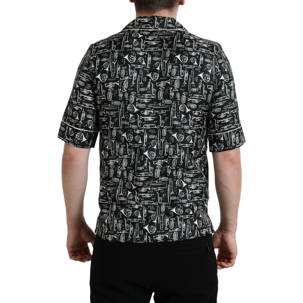 Dolce &amp; Gabbana Zwart Zijden T-shirt