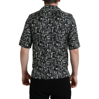 Dolce &amp; Gabbana Zwart Zijden T-shirt