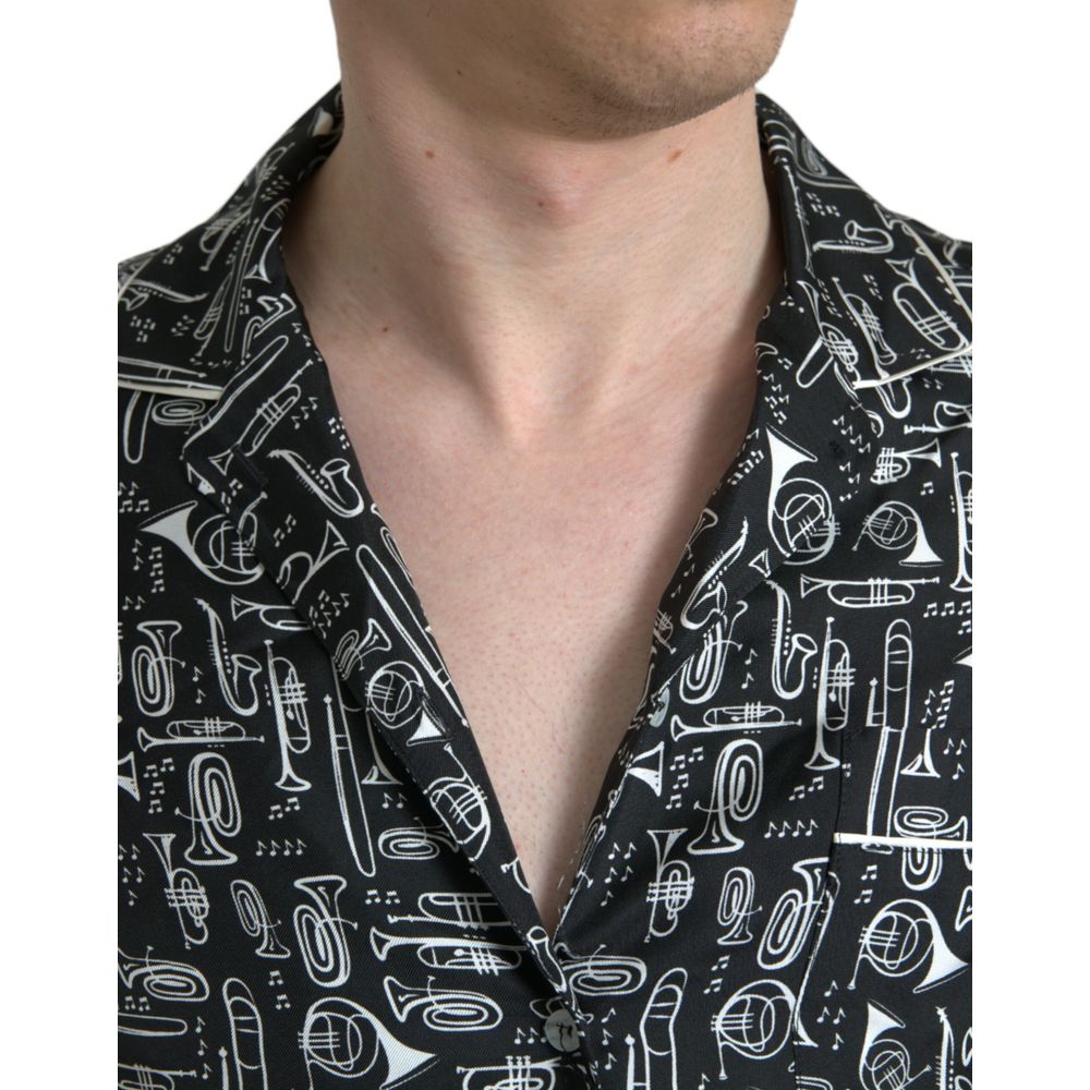 Dolce &amp; Gabbana Zwart Zijden T-shirt