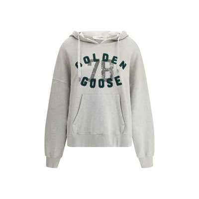 Sweat à capuche avec logo Golden Goose