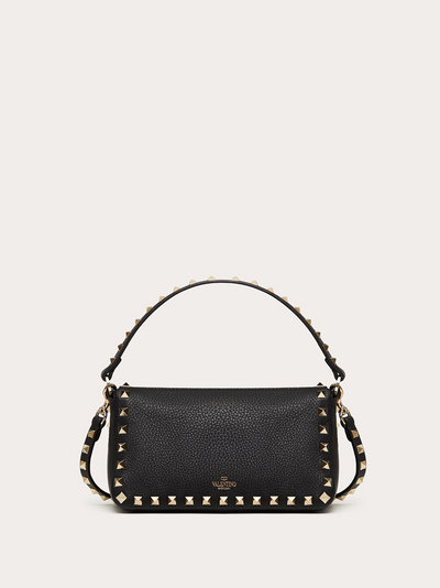 Valentino Garavani Zwarte Granaat Kalfsleren Kleine Rockstud Schoudertas