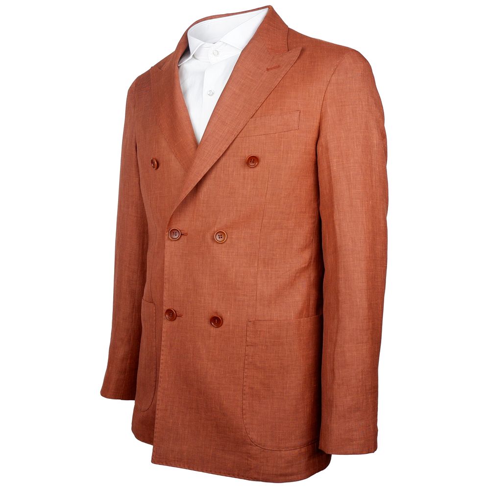 Blazer en lin marron fabriqué en Italie