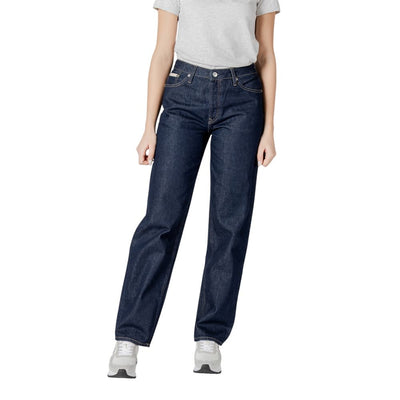 Jean coupe décontractée en coton bleu Calvin Klein Jeans
