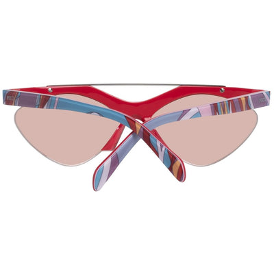 Lunettes de soleil en métal rouge Emilio Pucci