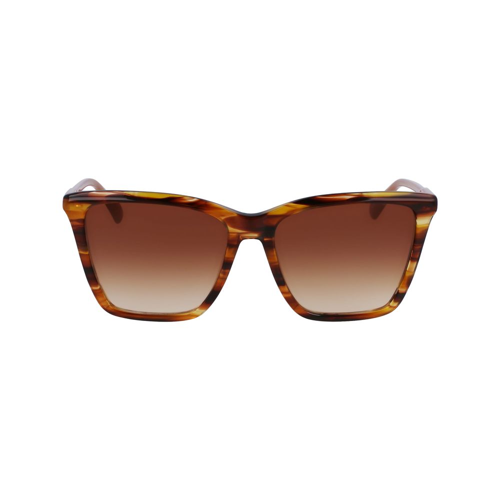 Longchamp Bruine Acetaat Zonnebril