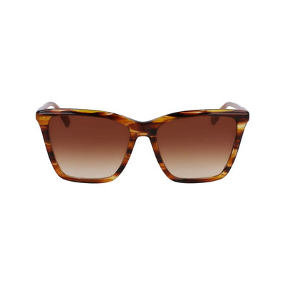 Longchamp Bruine Acetaat Zonnebril