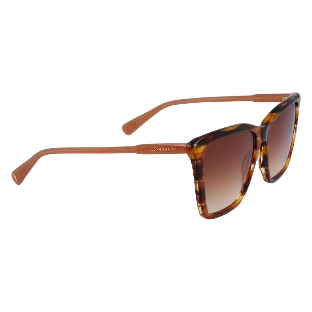 Longchamp Bruine Acetaat Zonnebril