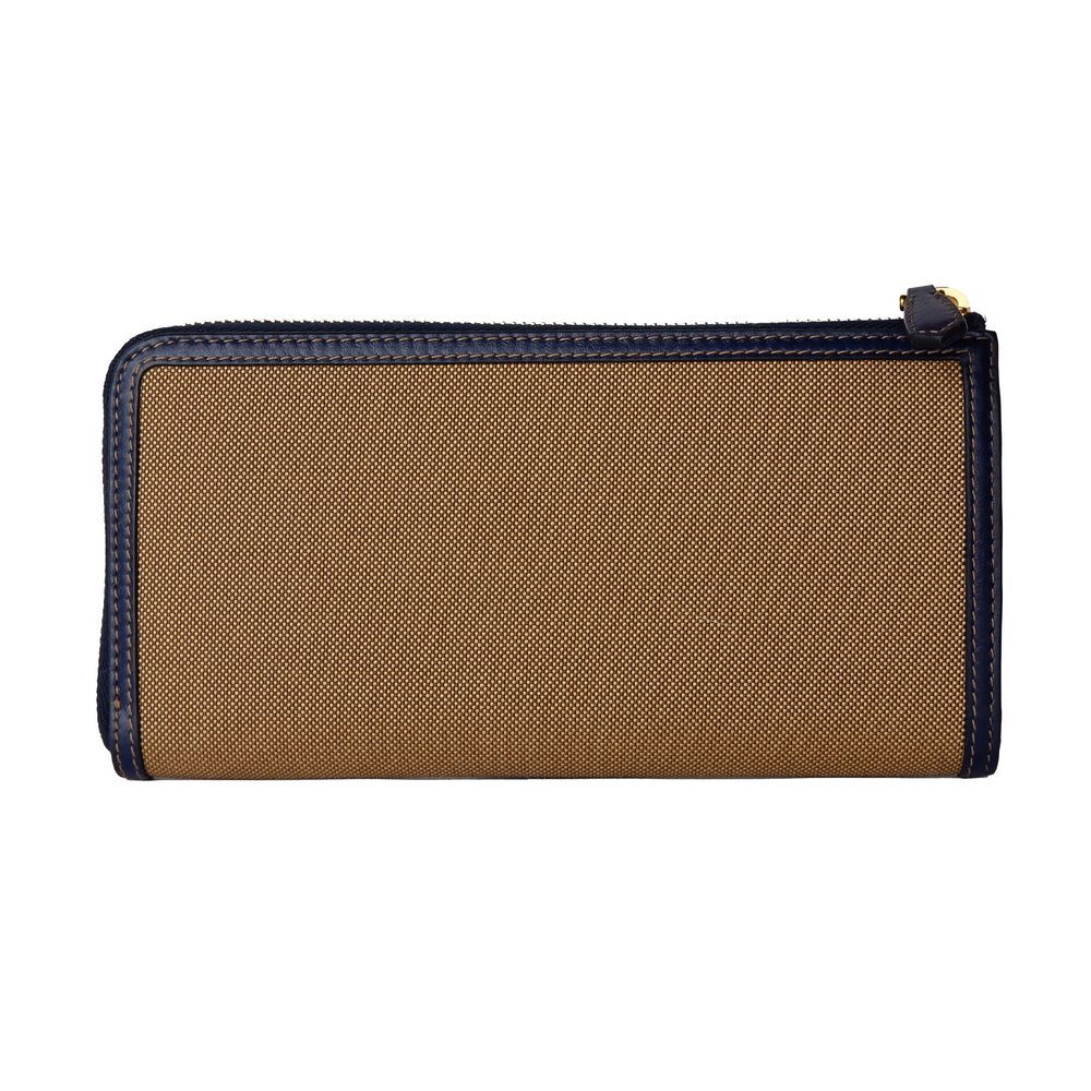 Prada Bruine Canvas Dames Portemonnee