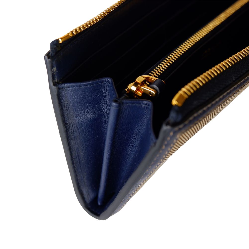 Prada Bruine Canvas Dames Portemonnee