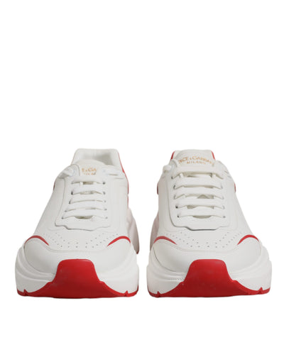 Dolce &amp; Gabbana Witte Rode Leren Daymaster Heren Sneakers