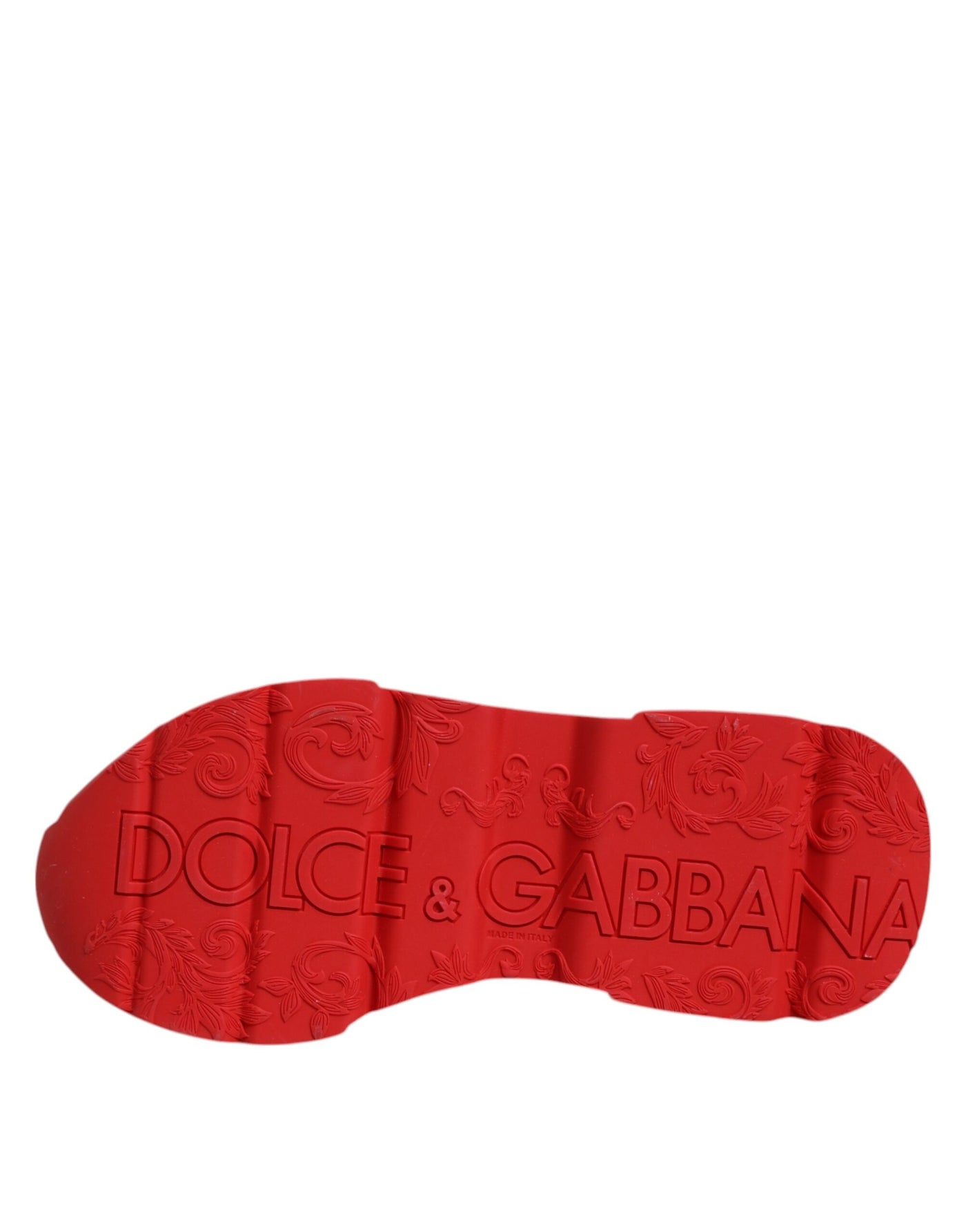 Dolce &amp; Gabbana Witte Rode Leren Daymaster Heren Sneakers