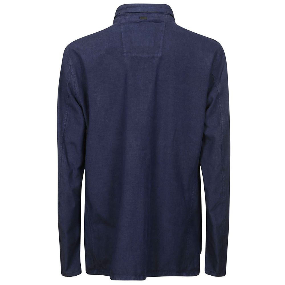 Herno Blauw Linnen Jasje