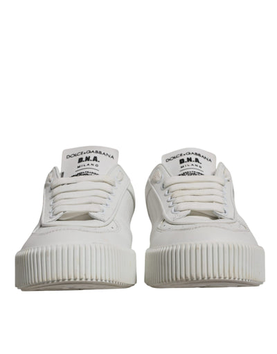 Dolce &amp; Gabbana witte Miami leren lage sneakers
