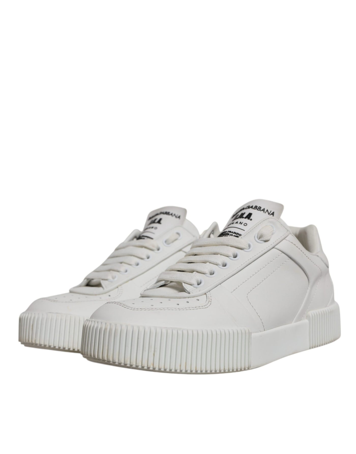 Dolce &amp; Gabbana witte Miami leren lage sneakers