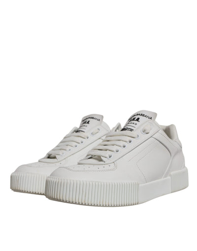 Dolce &amp; Gabbana witte Miami leren lage sneakers