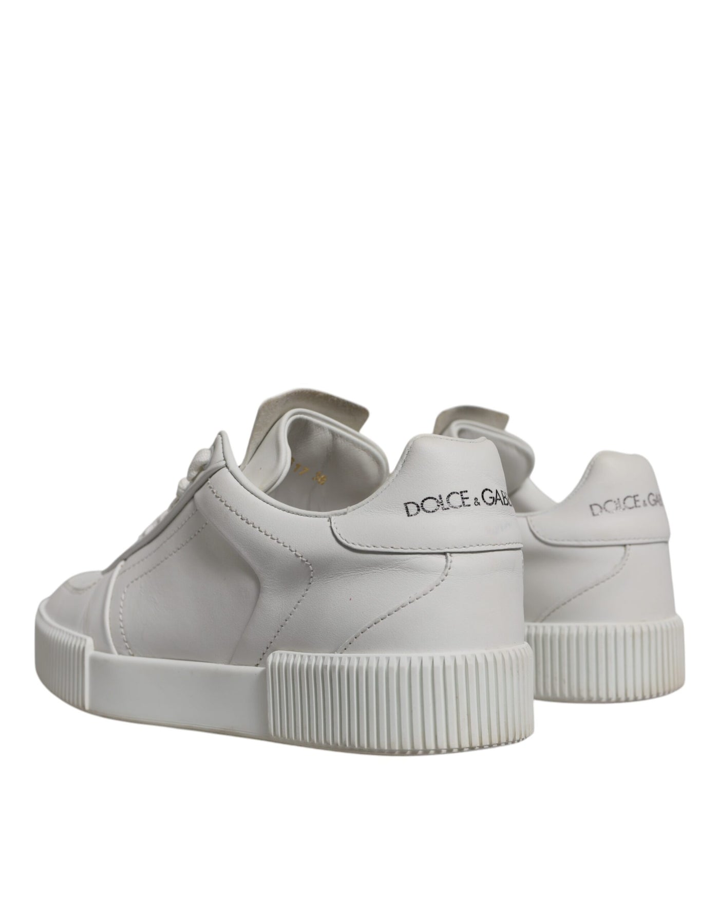 Dolce &amp; Gabbana witte Miami leren lage sneakers