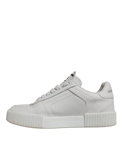 Dolce &amp; Gabbana witte Miami leren lage sneakers