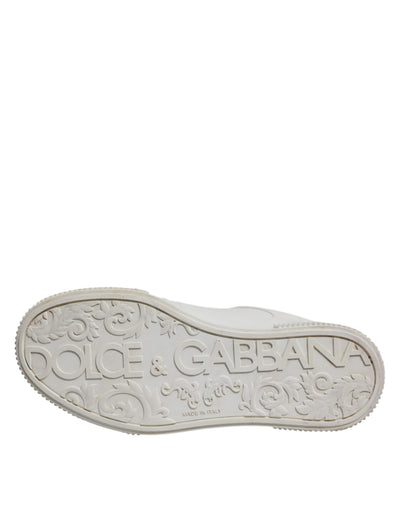 Dolce &amp; Gabbana witte Miami leren lage sneakers