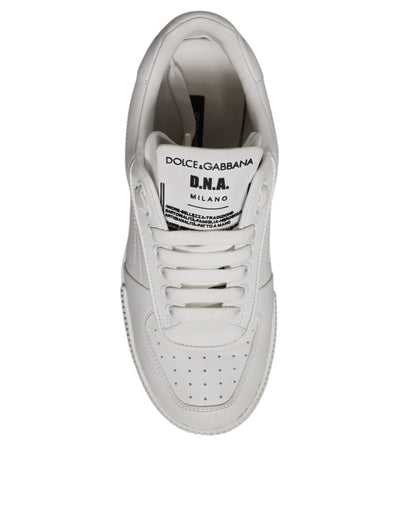 Dolce &amp; Gabbana witte Miami leren lage sneakers
