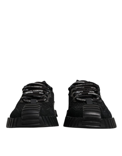 Dolce &amp; Gabbana Zwarte Nylon Lage Top NS1 Sneakers Schoenen