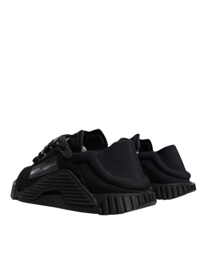 Dolce &amp; Gabbana Zwarte Nylon Lage Top NS1 Sneakers Schoenen