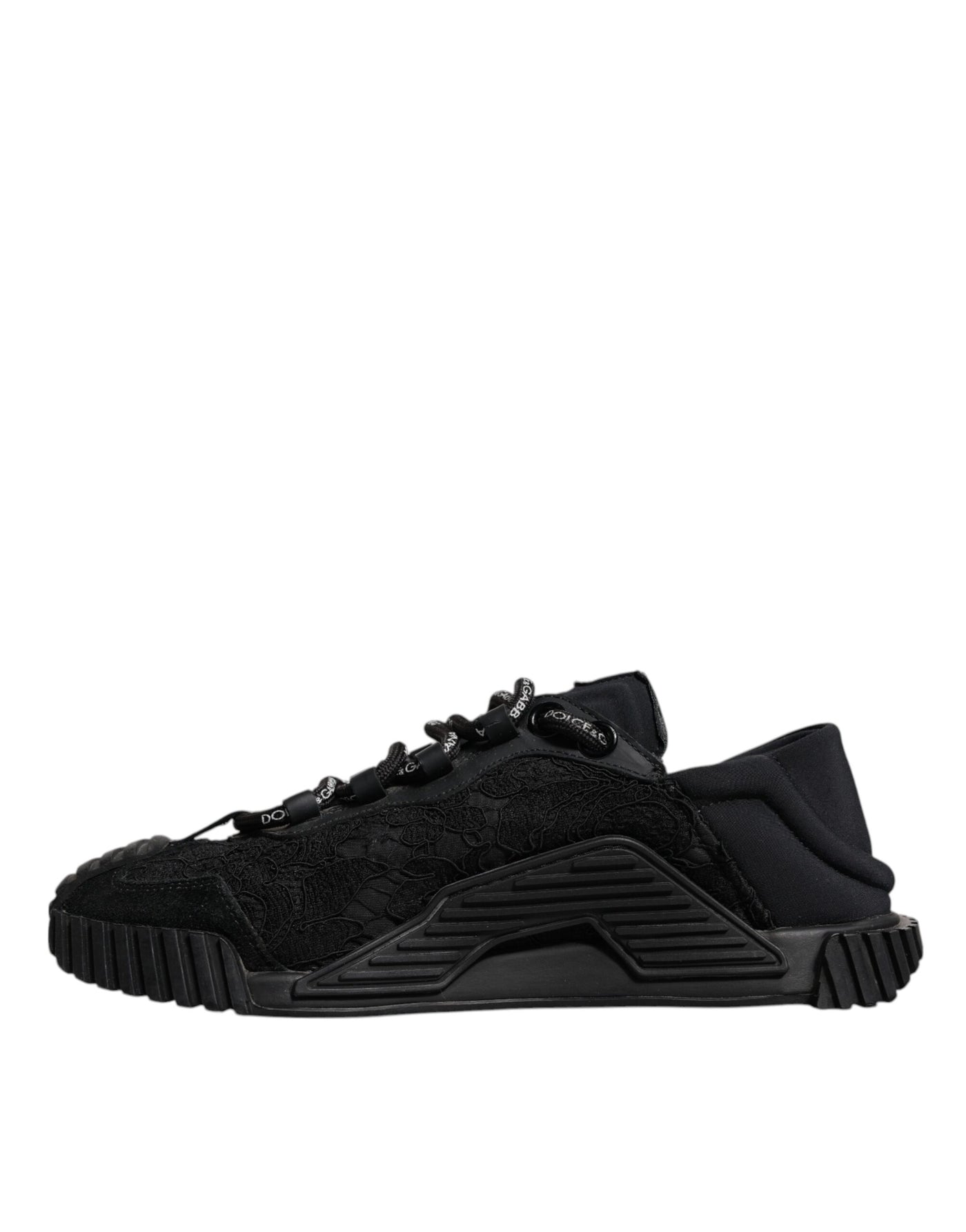 Dolce &amp; Gabbana Zwarte Nylon Lage Top NS1 Sneakers Schoenen