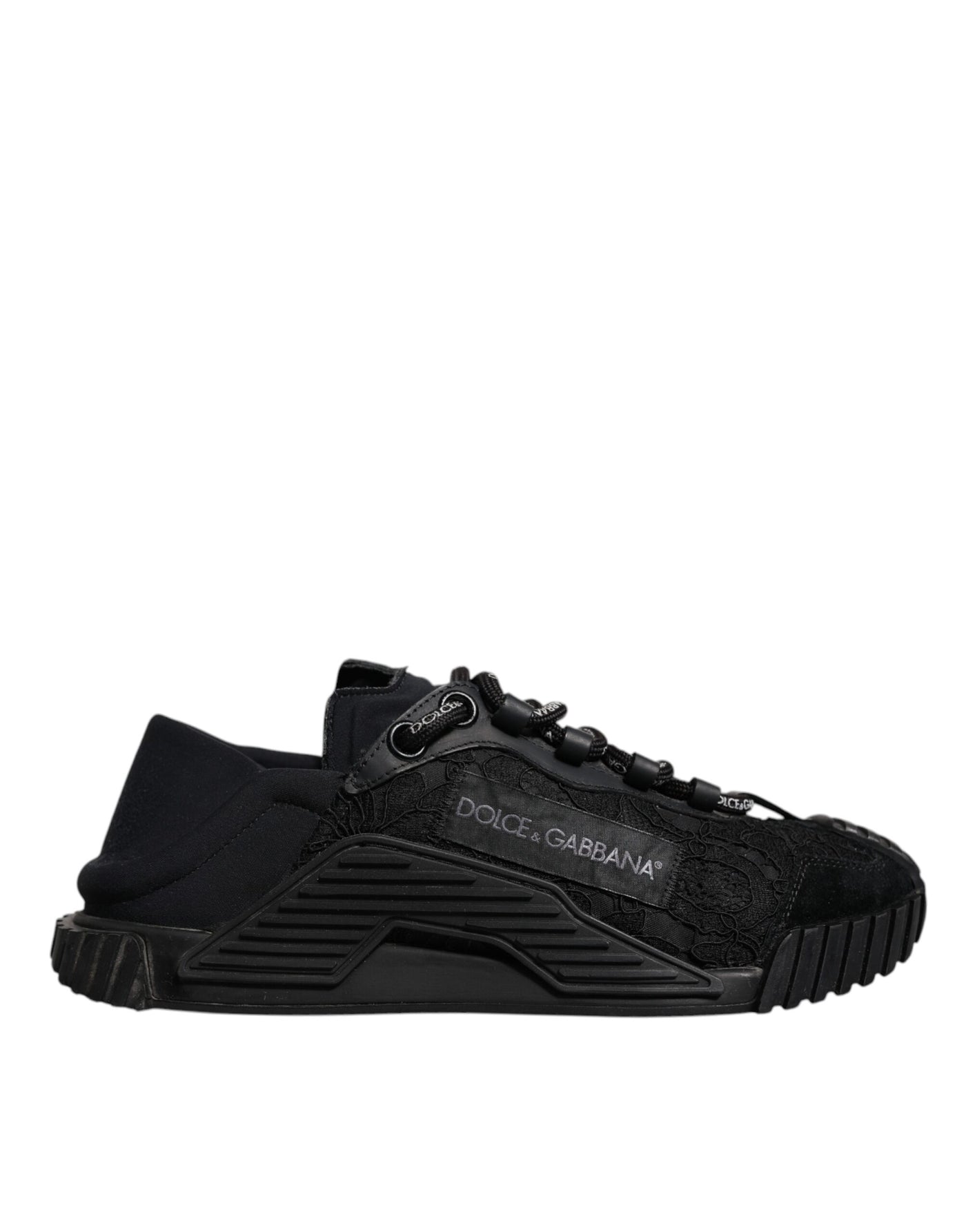 Dolce &amp; Gabbana Zwarte Nylon Lage Top NS1 Sneakers Schoenen
