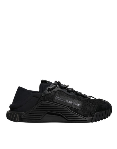 Dolce &amp; Gabbana Zwarte Nylon Lage Top NS1 Sneakers Schoenen