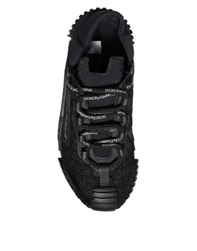Dolce &amp; Gabbana Zwarte Nylon Lage Top NS1 Sneakers Schoenen