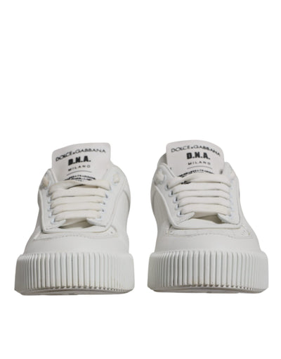 Dolce &amp; Gabbana witte Miami leren lage sneakers