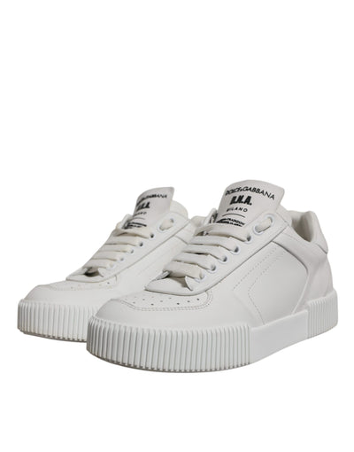 Dolce &amp; Gabbana witte Miami leren lage sneakers