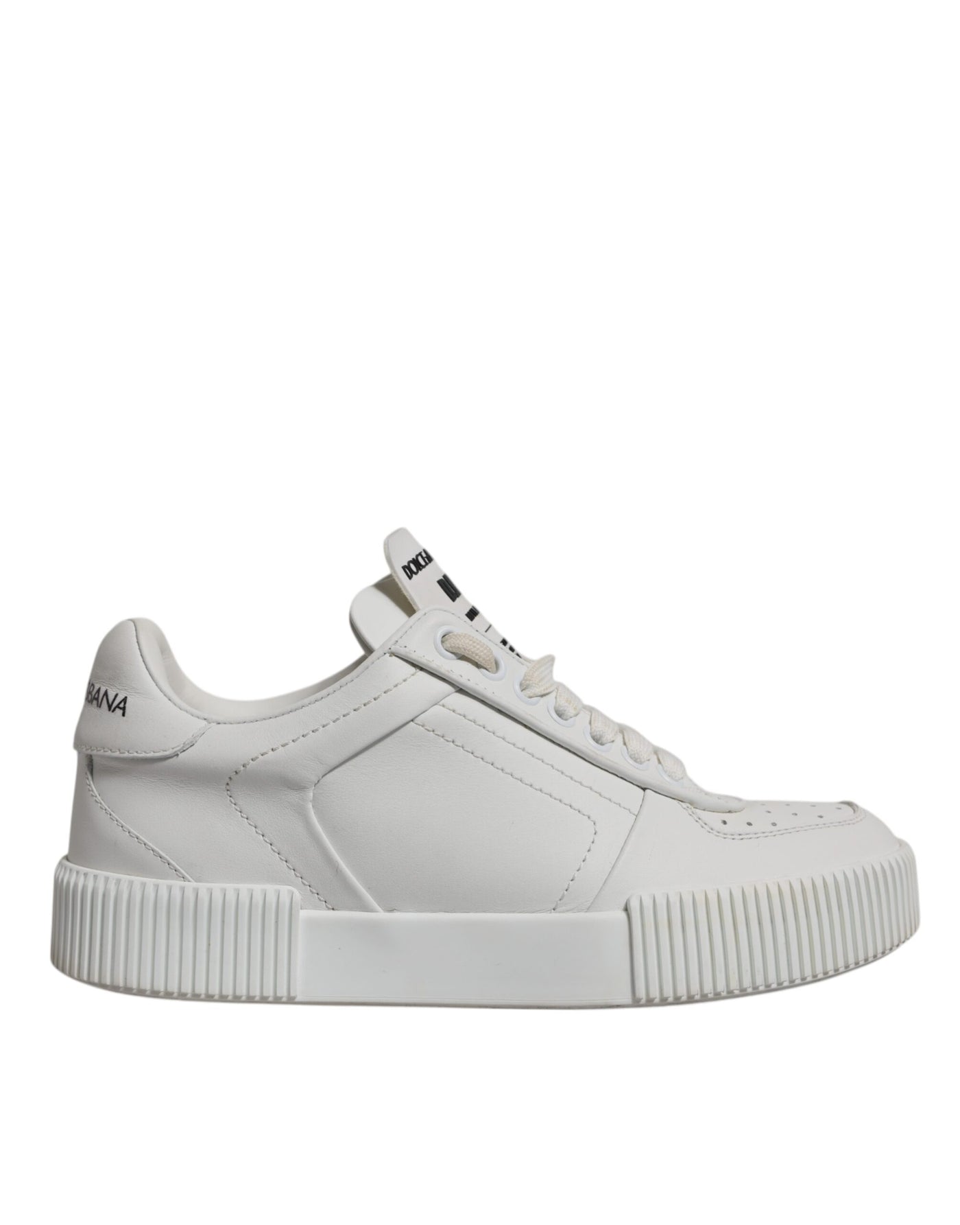 Dolce &amp; Gabbana witte Miami leren lage sneakers