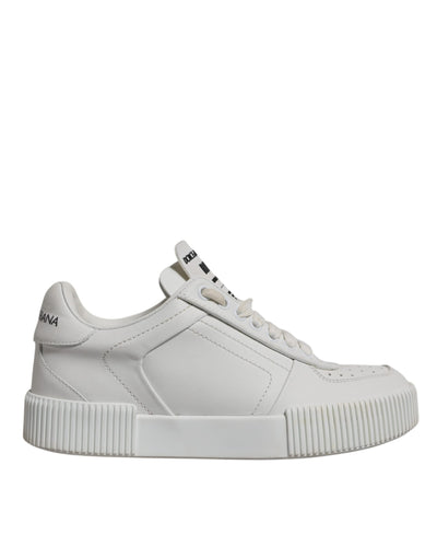 Dolce &amp; Gabbana witte Miami leren lage sneakers