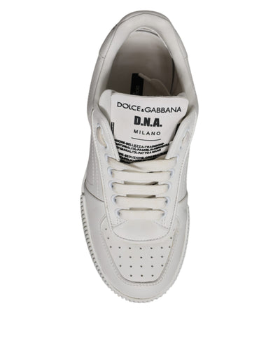 Dolce &amp; Gabbana witte Miami leren lage sneakers