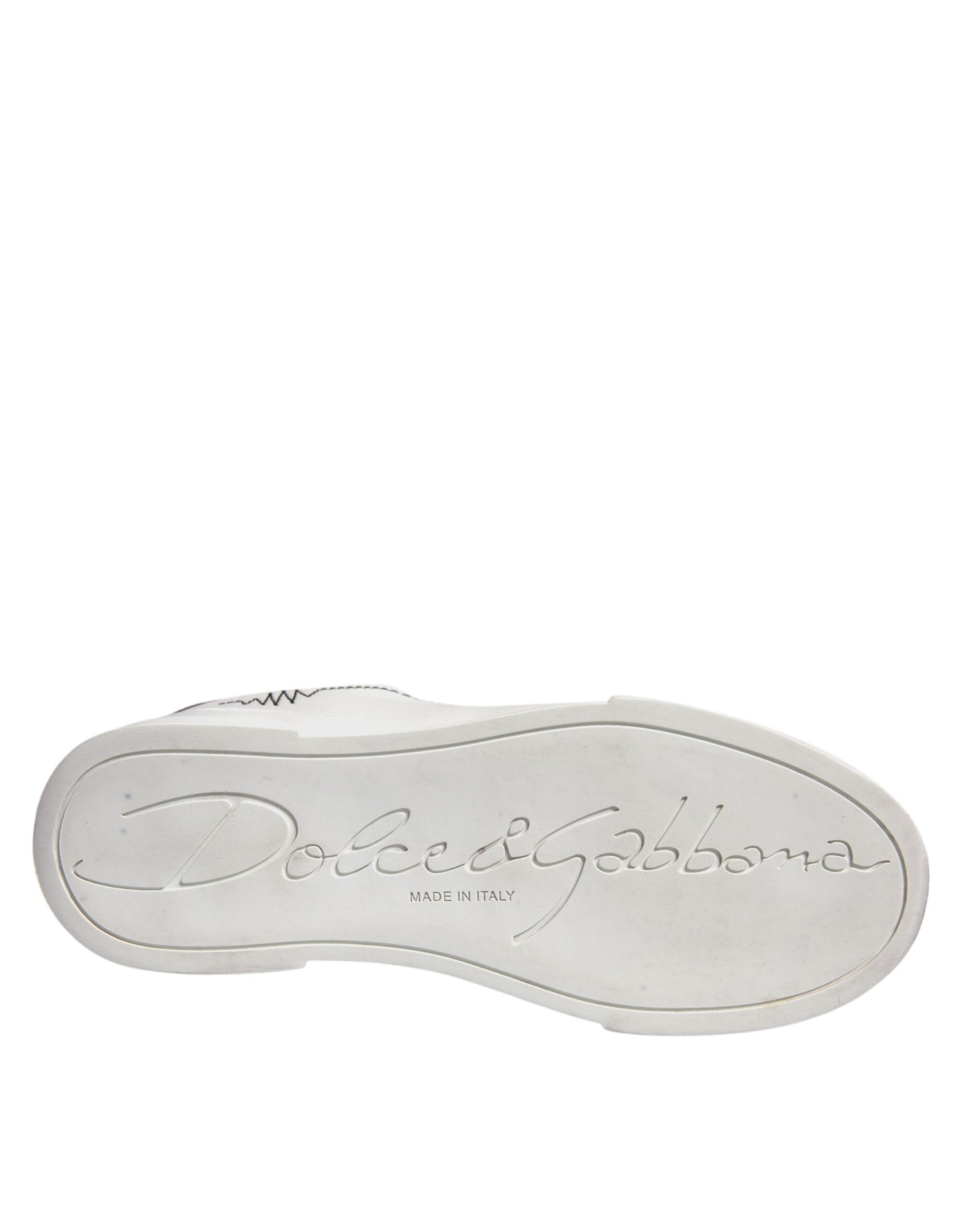 Dolce &amp; Gabbana Witgouden Leren Lage Sneakers Schoenen