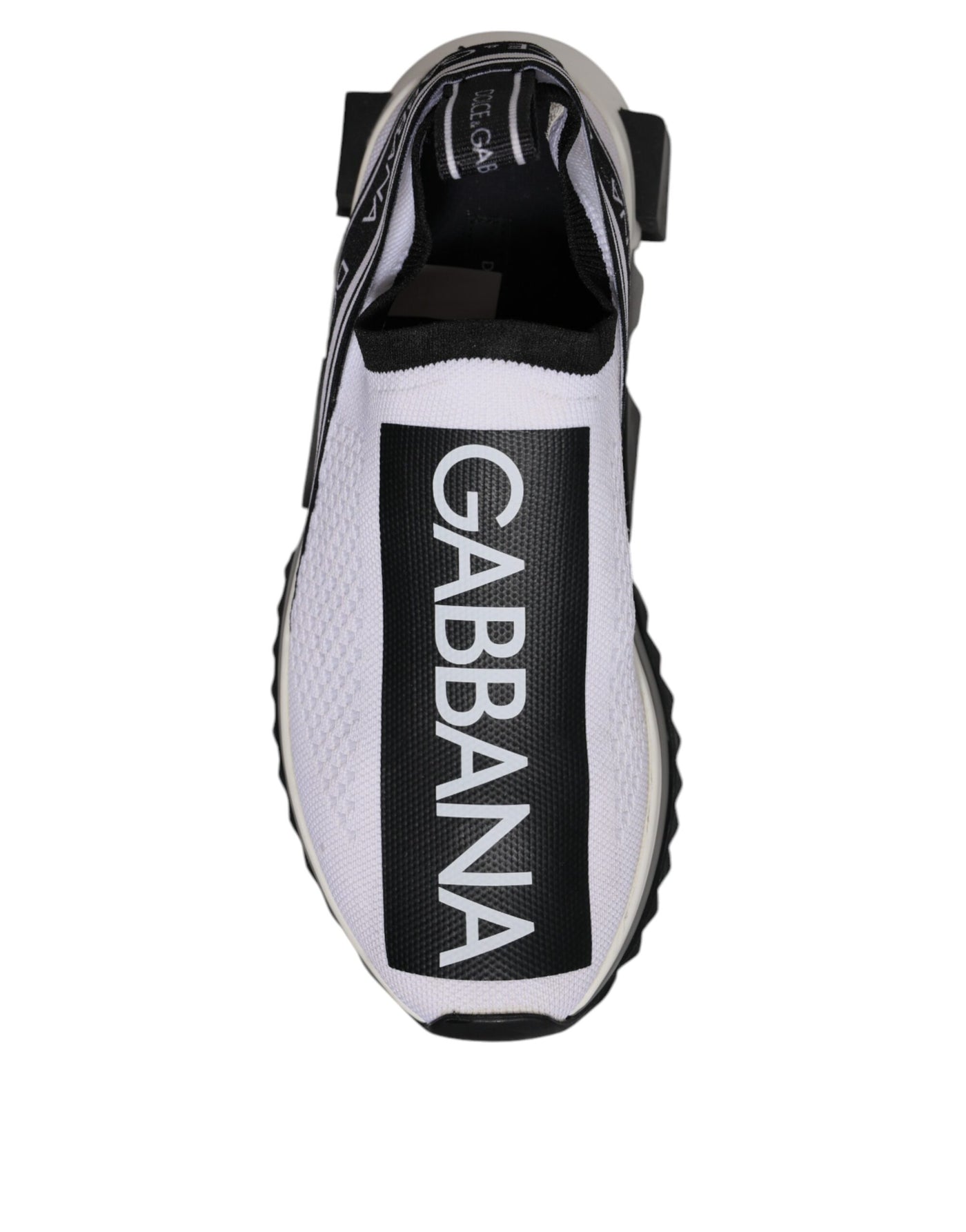 Dolce &amp; Gabbana Witte Zwarte Slip On Sorrento Sneakers Schoenen