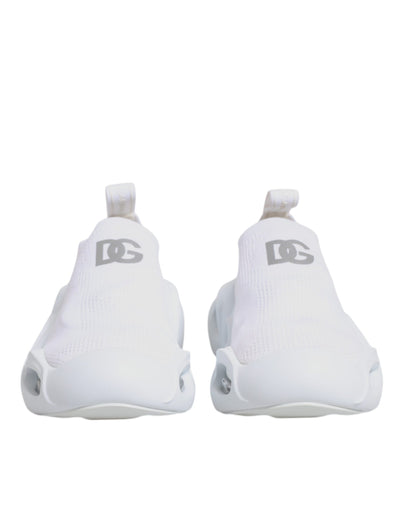 Dolce &amp; Gabbana Witte Slip On Wave Lage Sneakers Schoenen