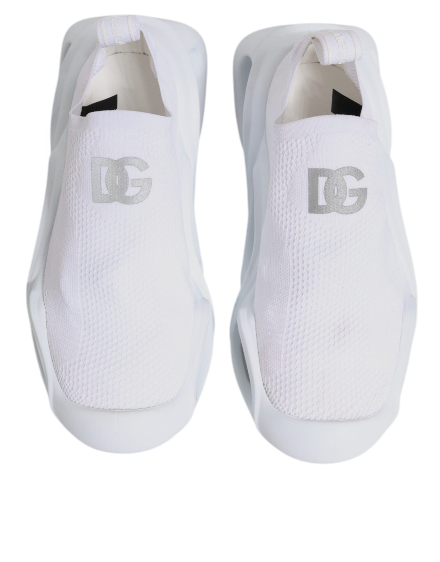 Dolce &amp; Gabbana Witte Slip On Wave Lage Sneakers Schoenen