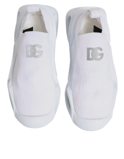 Dolce &amp; Gabbana Witte Slip On Wave Lage Sneakers Schoenen