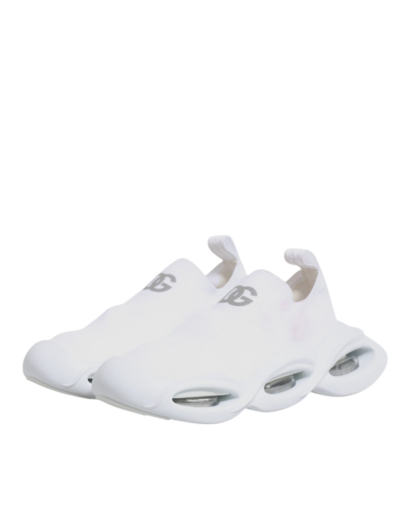 Dolce &amp; Gabbana Witte Slip On Wave Lage Sneakers Schoenen