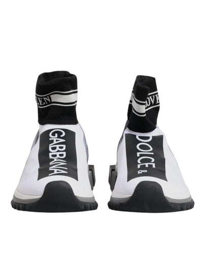 Baskets chaussettes Dolce &amp; Gabbana Sorrento blanches et noires