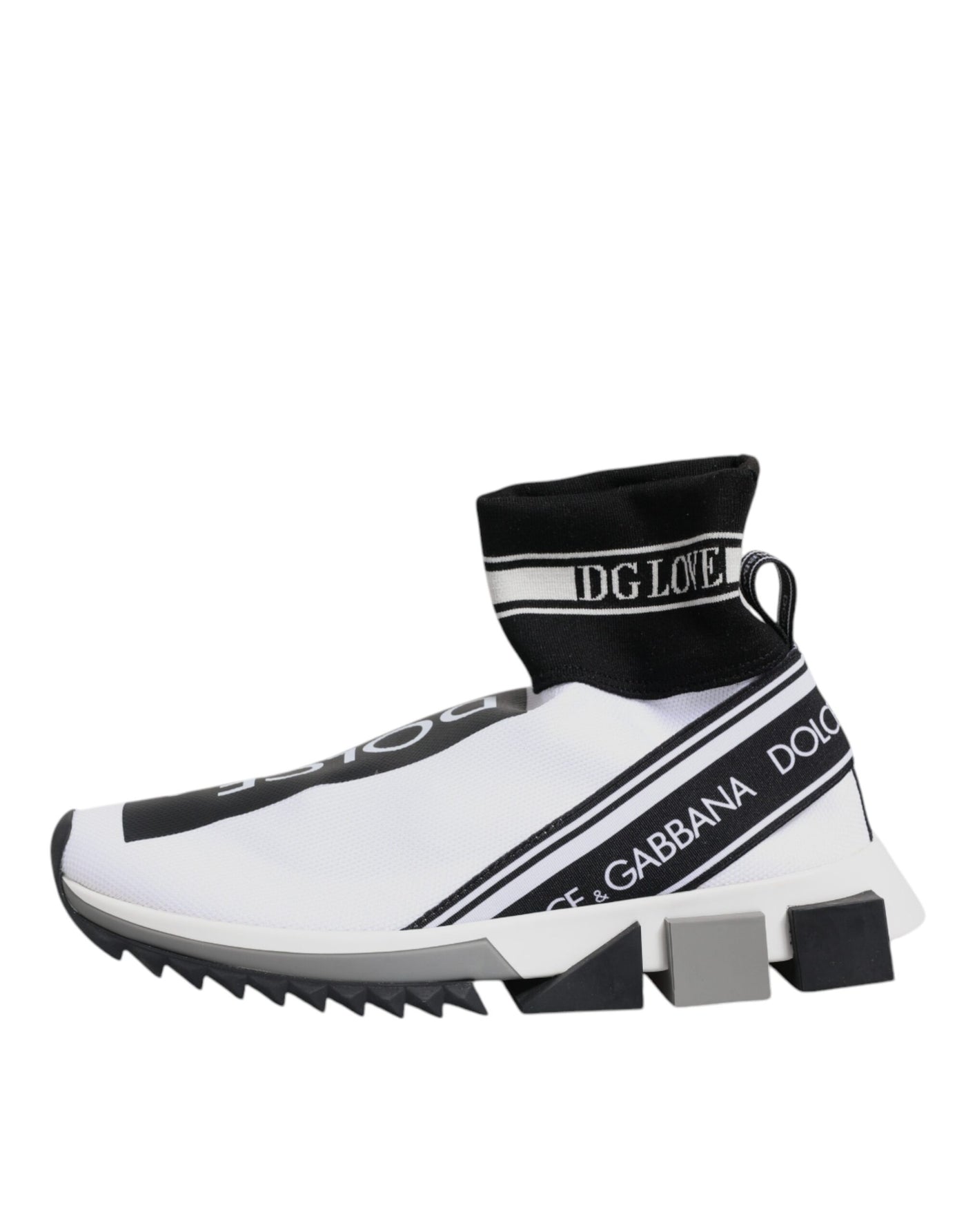 Baskets chaussettes Dolce &amp; Gabbana Sorrento blanches et noires