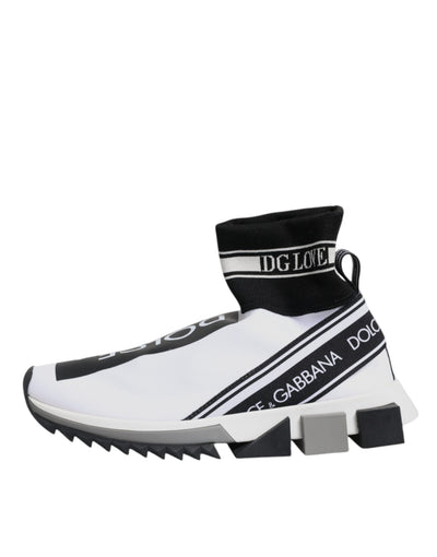 Baskets chaussettes Dolce &amp; Gabbana Sorrento blanches et noires