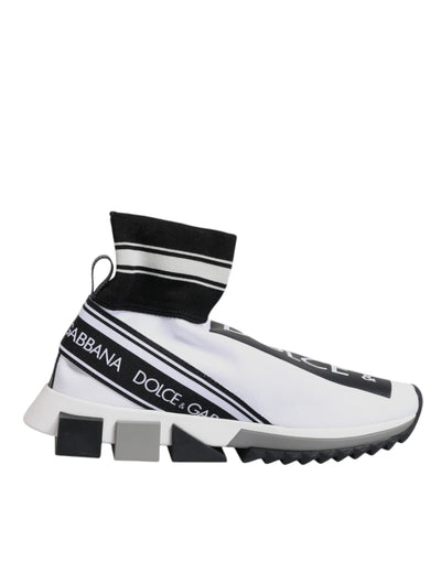 Baskets chaussettes Dolce &amp; Gabbana Sorrento blanches et noires