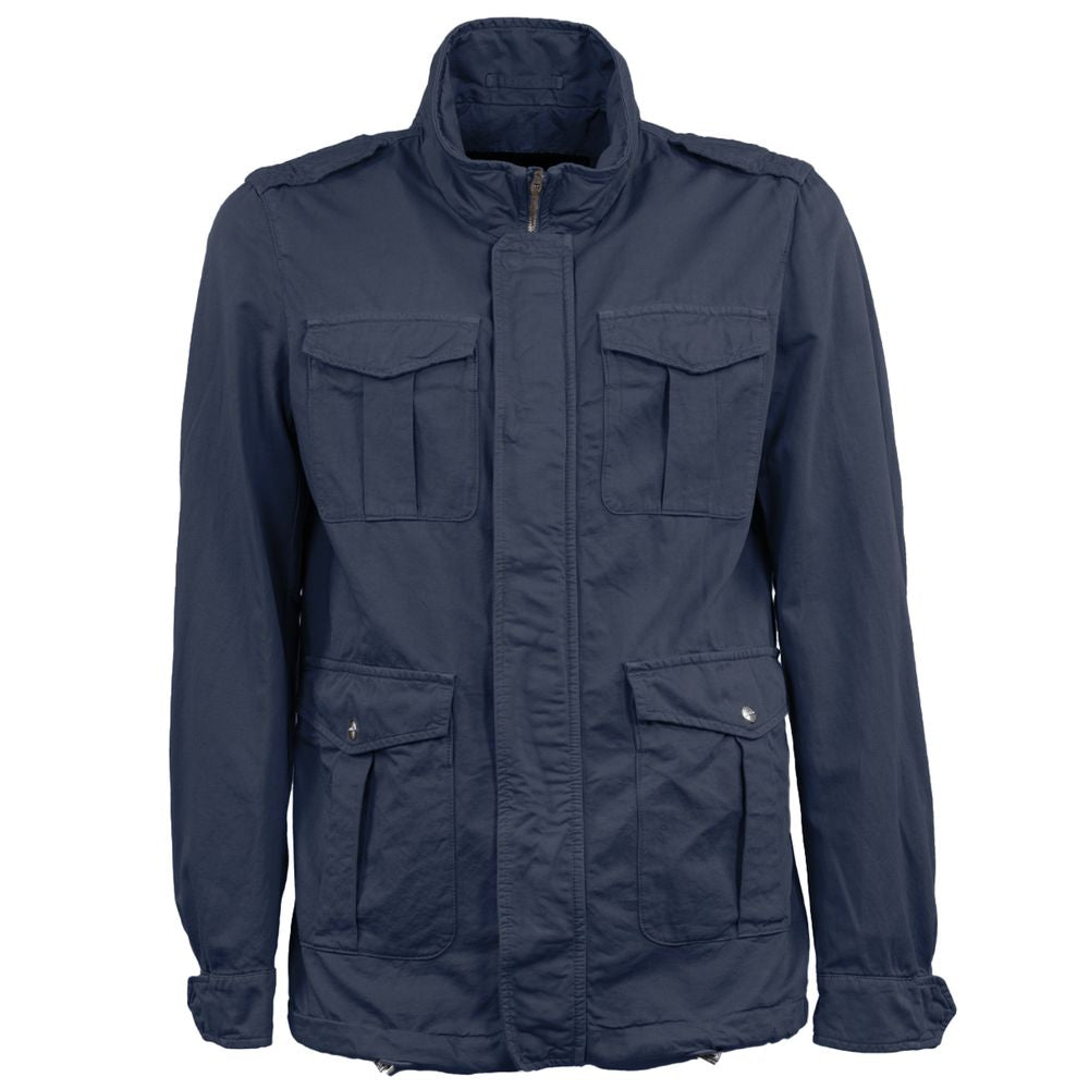 Herno Blauw Katoenen Jasje