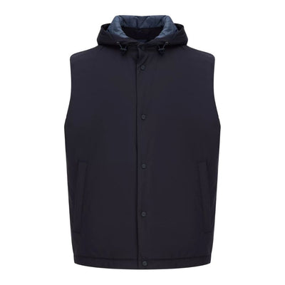 Gilet en nylon bleu Herno
