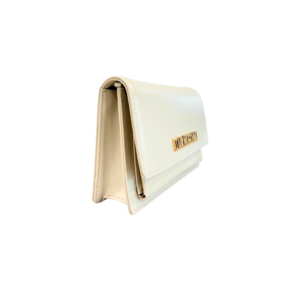 Love Moschino Beige Polyethyleen Dames Crossbody Tas