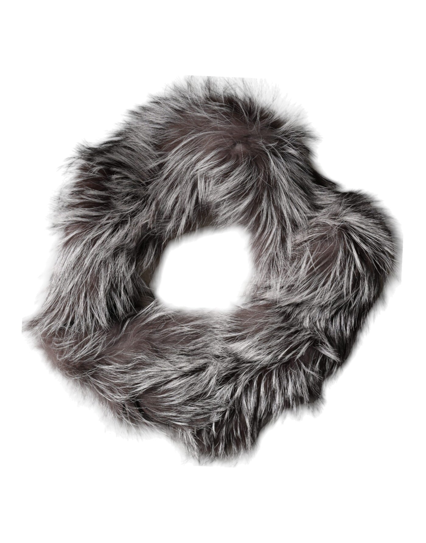 Dolce &amp; Gabbana Grijze Vossenbont Nekwarmer Winter Sjaal